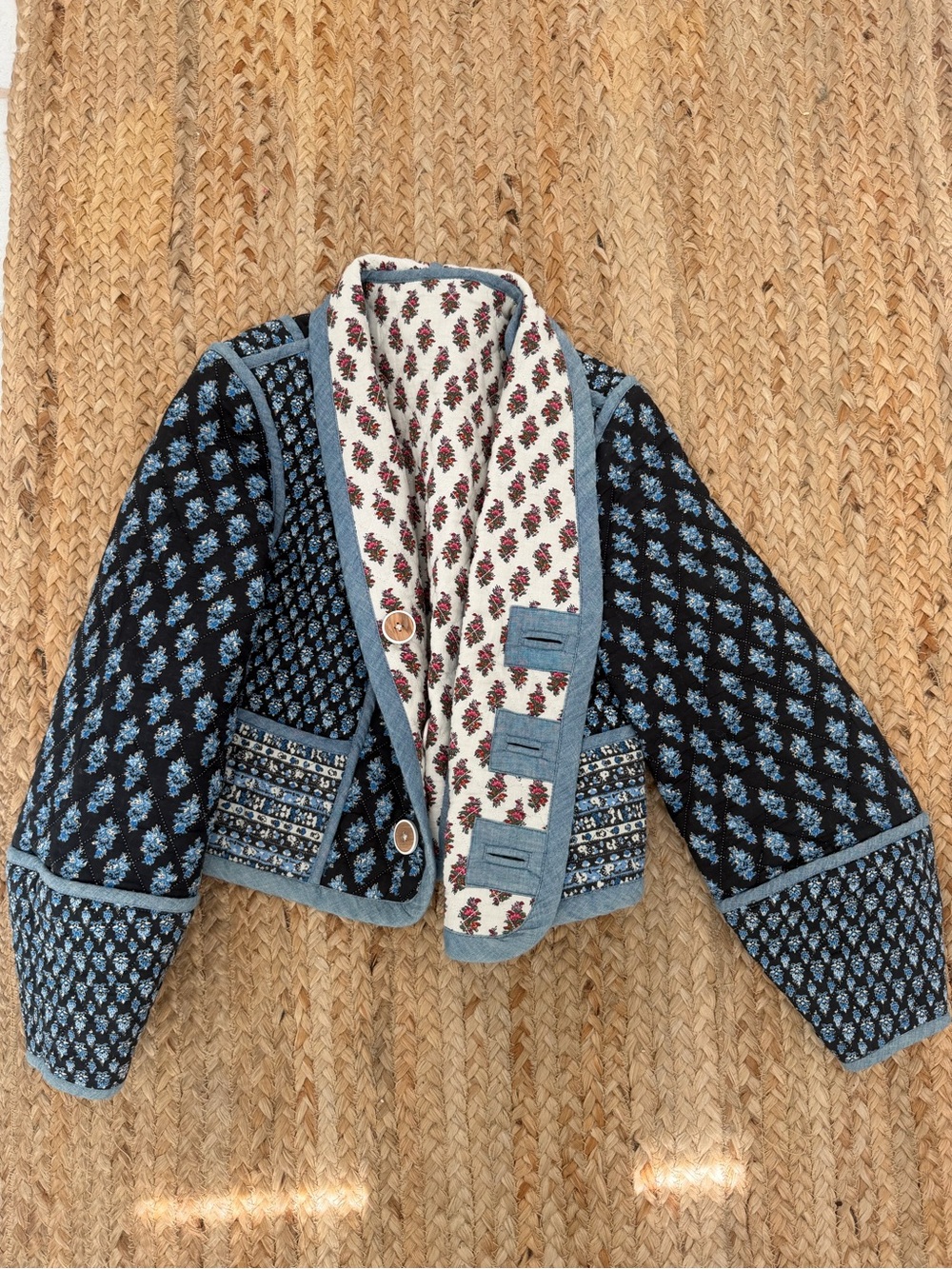 Veronica Beard Patterned Paisley Jacket (Reversible)